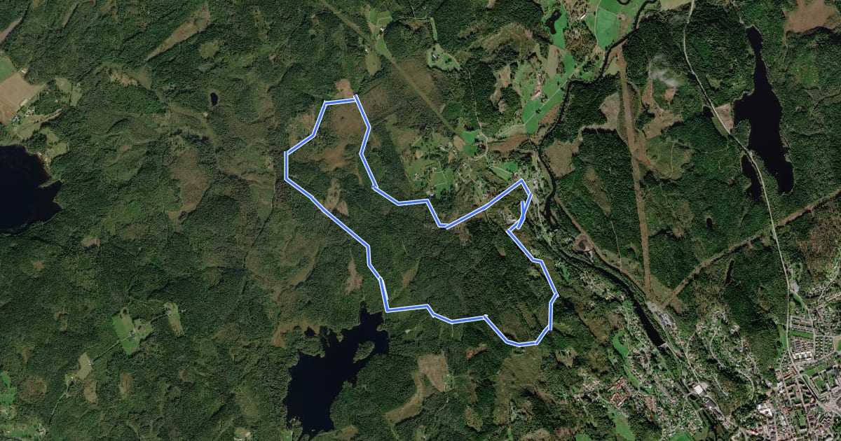 Маршрут KSK 7,5 km Motionsspår на спутниковом снимке