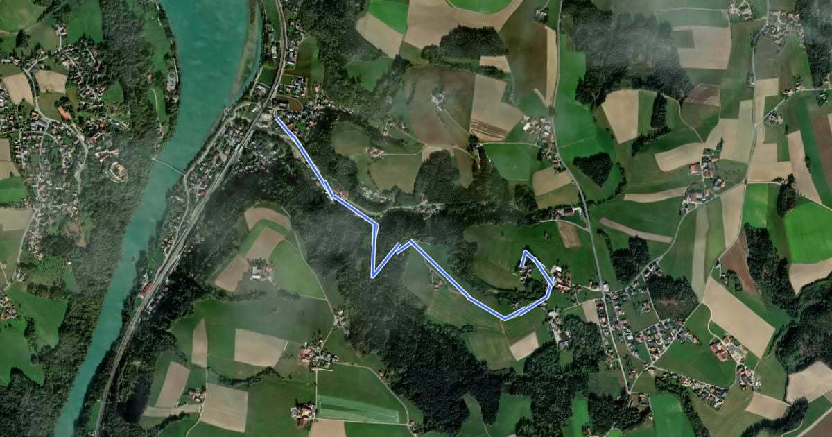Маршрут Kubin Wanderweg на спутниковом снимке
