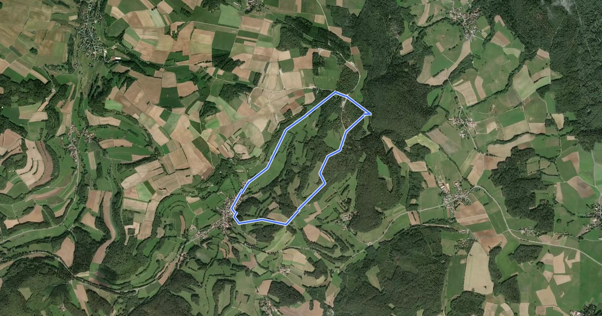 Маршрут Kuckuckswege rund um Busbach Nr. 2 на спутниковом снимке