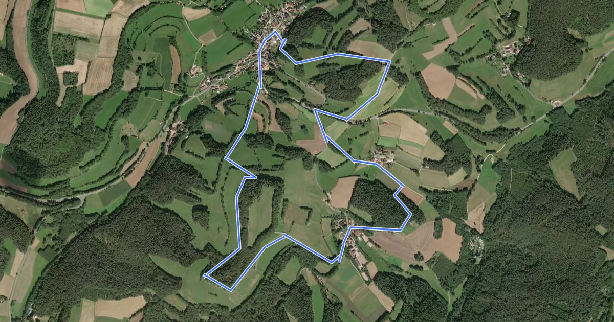 Маршрут Kuckuckswege rund um Busbach Nr. 3 на спутниковом снимке