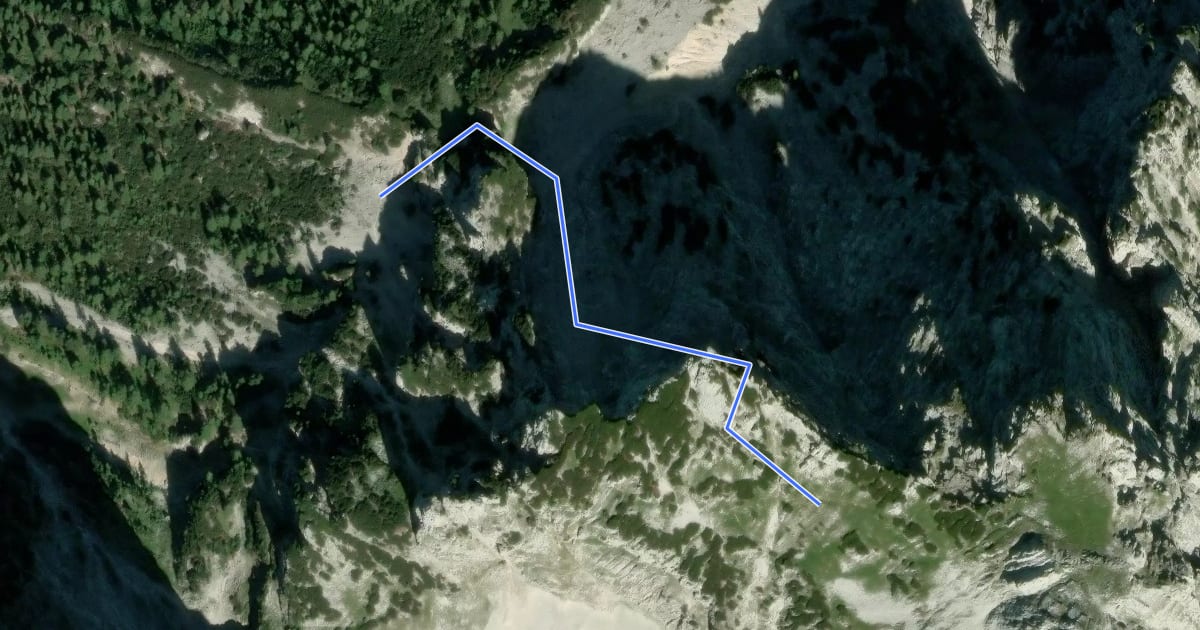 Маршрут Kufsteiner Klettersteig на спутниковом снимке