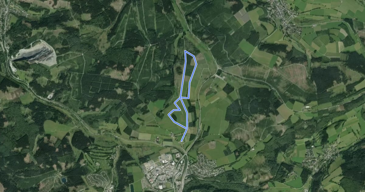Маршрут Kuhlenberg Loipe 2 (rot) на спутниковом снимке
