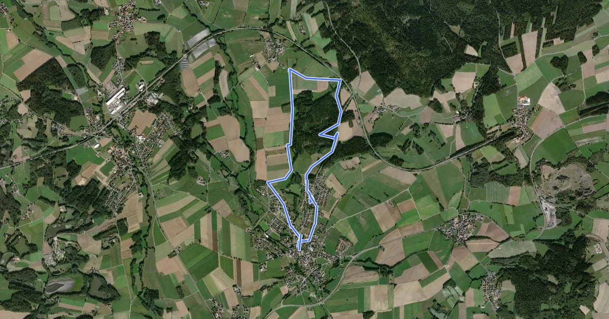 Маршрут Kulmainer Rundwanderweg Nr. 3 (Zum Waldsee) на спутниковом снимке