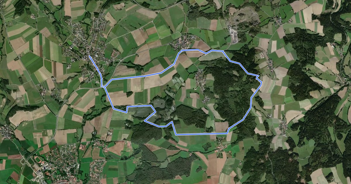 Маршрут Kulmainer Rundwanderweg Nr. 6 (Zum Armesberg на спутниковом снимке