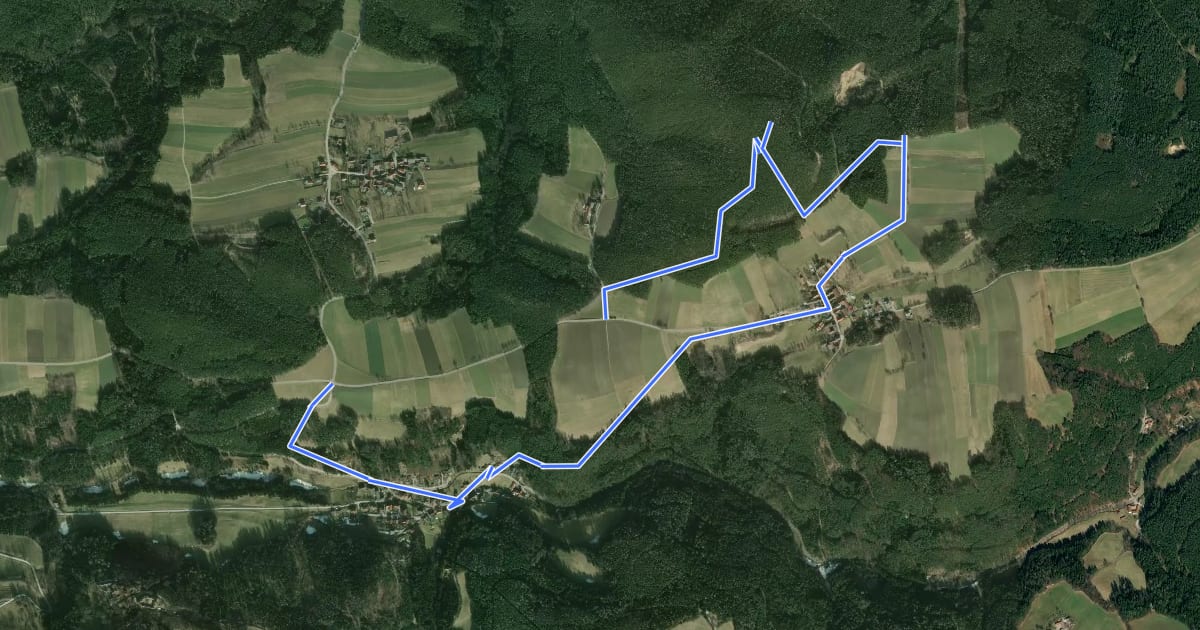 Маршрут Kulmberg Weg (Ausgangspunkt: Haßbach - GH Maier) на спутниковом снимке