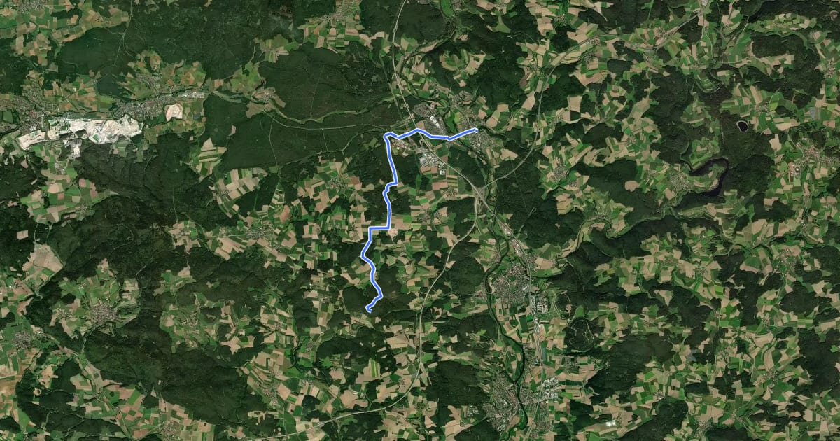 Маршрут Kulmweg на спутниковом снимке