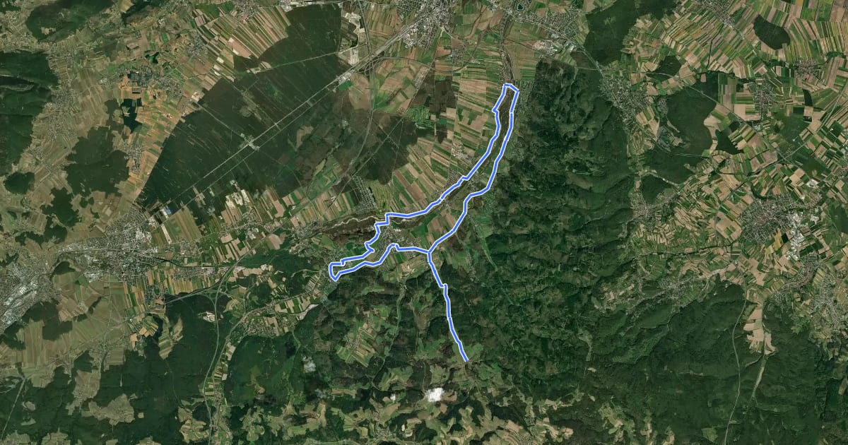 Маршрут KulTour-Route (10) на спутниковом снимке