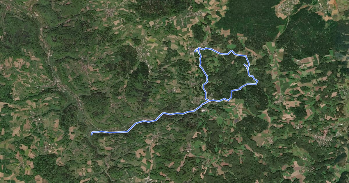 Маршрут Kulturerlebnis Fränkische Schweiz - Dörnhof - Bärnfels на спутниковом снимке