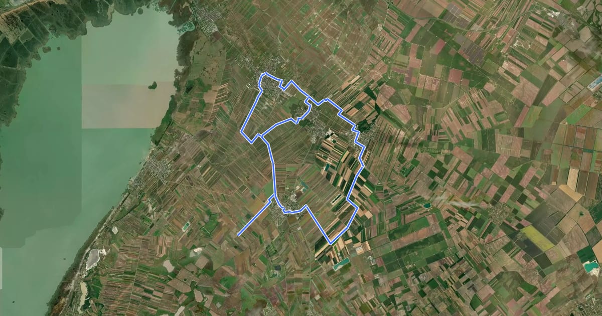 Маршрут Kulturradweg на спутниковом снимке