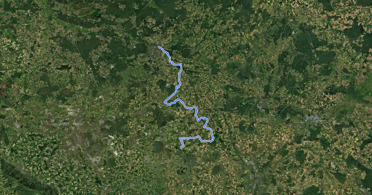 Маршрут Kulturroute Hannover, Alternativroute - Durch das Burgdorfer in das Peiner Land на спутниковом снимке