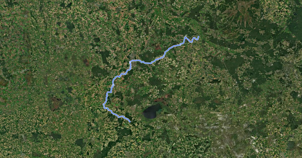 Маршрут Kulturroute Hannover, Alternativroute - Von der Weser zur Aller на спутниковом снимке