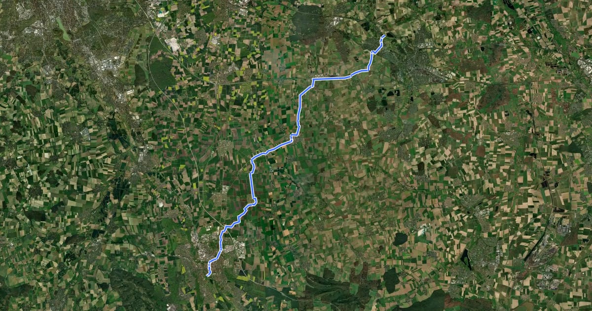 Маршрут Kulturroute Hannover, Alternativroute - Von Peine durch die Hildesheimer Börde на спутниковом снимке