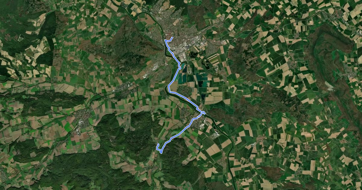 Маршрут Kulturroute Hannover, Ergänzungsroute - Schloss Hämelschenburg на спутниковом снимке