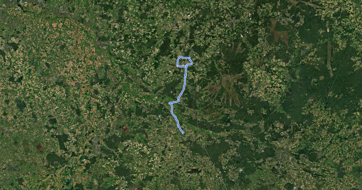 Маршрут Kulturroute Hannover, Ergänzungsroute - Von der Aller in die Heide на спутниковом снимке