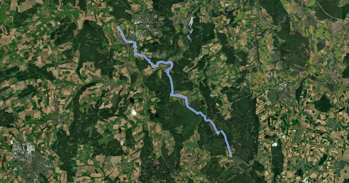 Маршрут Kulturwanderweg на спутниковом снимке