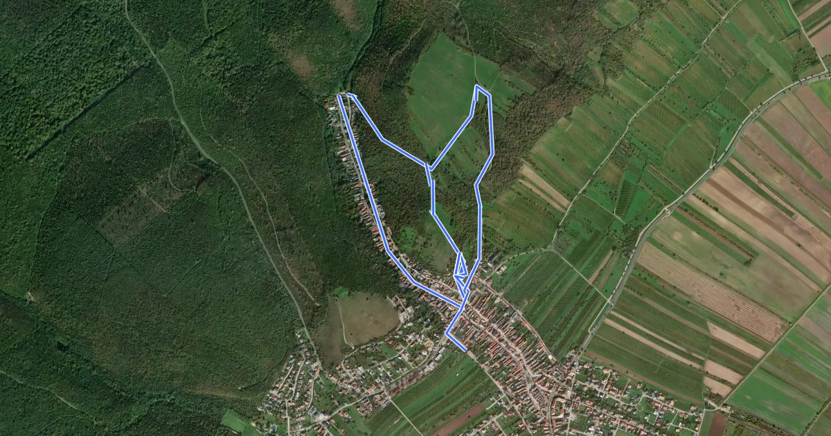 Маршрут Kulturwanderweg 3 на спутниковом снимке