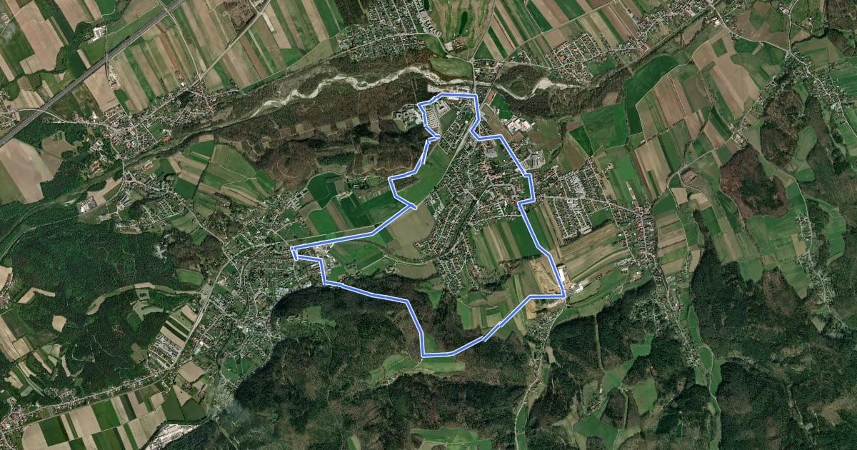 Маршрут Kulturwanderweg Bad Erlach (kurze Route) BE2 на спутниковом снимке