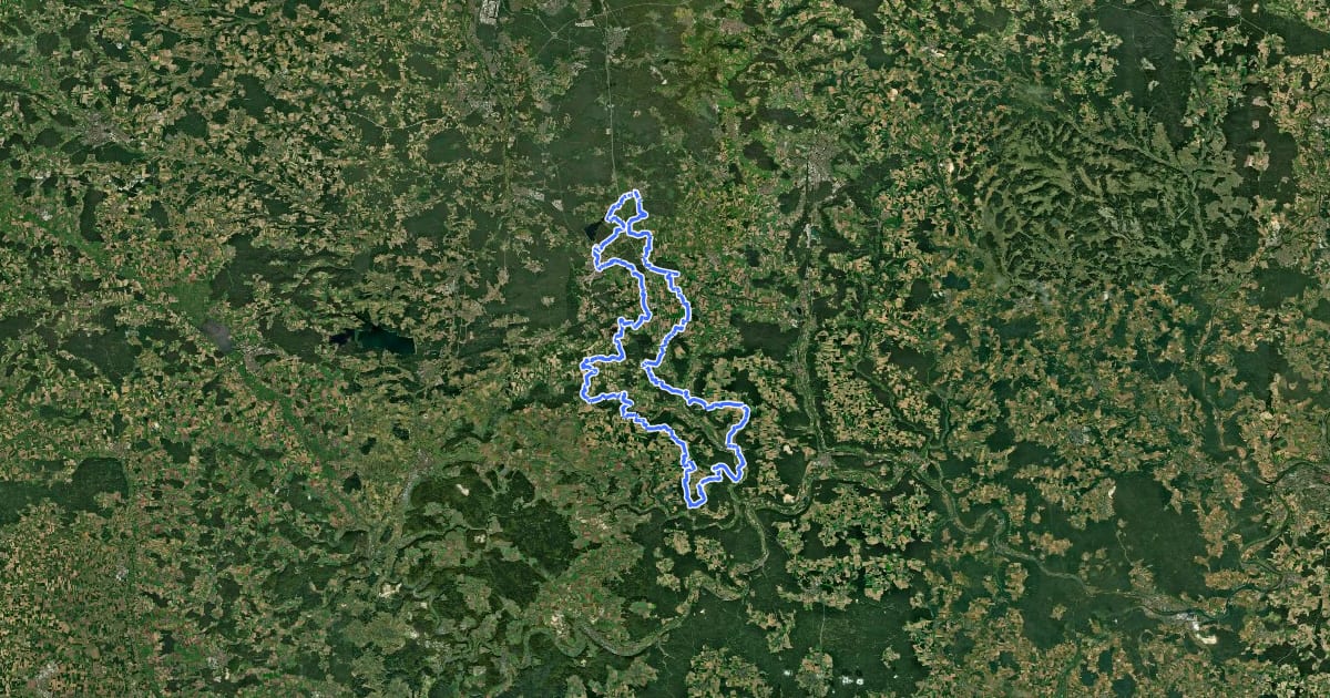 Маршрут Kulturwanderweg Rothsee – Naturpark Altmühltal на спутниковом снимке
