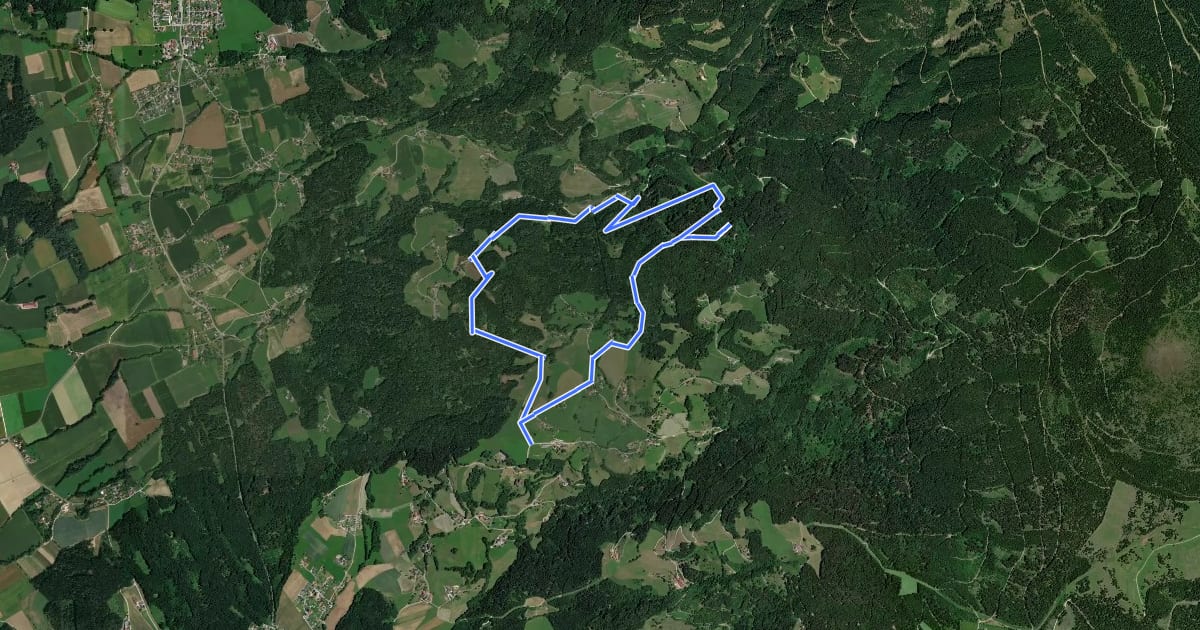 Маршрут Kulturwanderweg Spitzelofen на спутниковом снимке