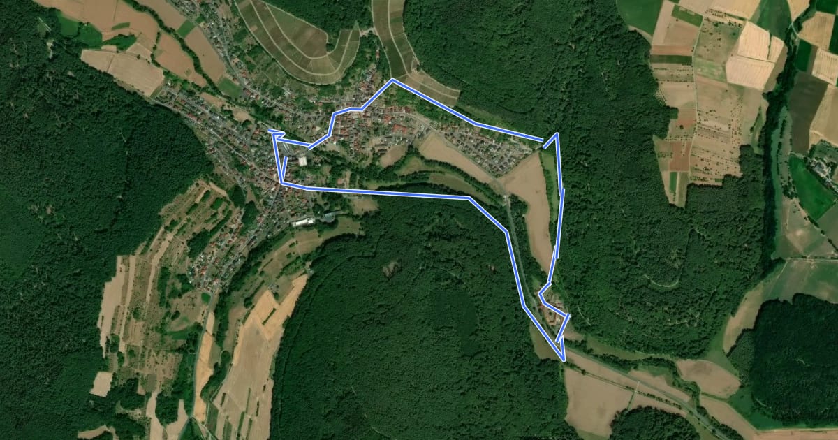 Маршрут Kulturweg Elsenfeld на спутниковом снимке