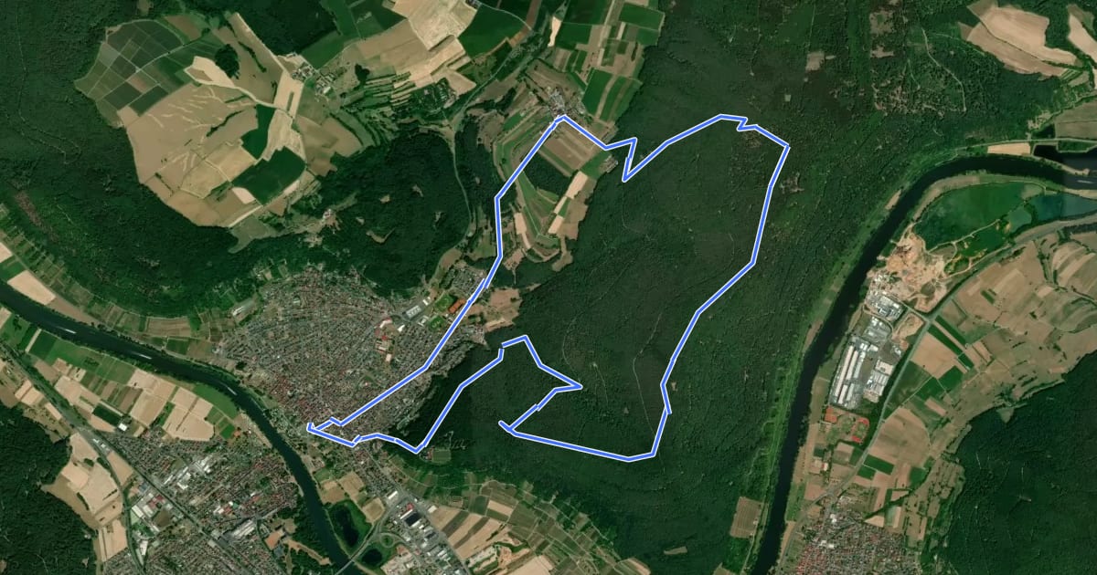 Маршрут Kulturweg Großheubach 2 на спутниковом снимке