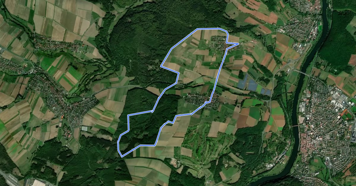 Маршрут Kulturweg Marktheidenfeld 2 на спутниковом снимке