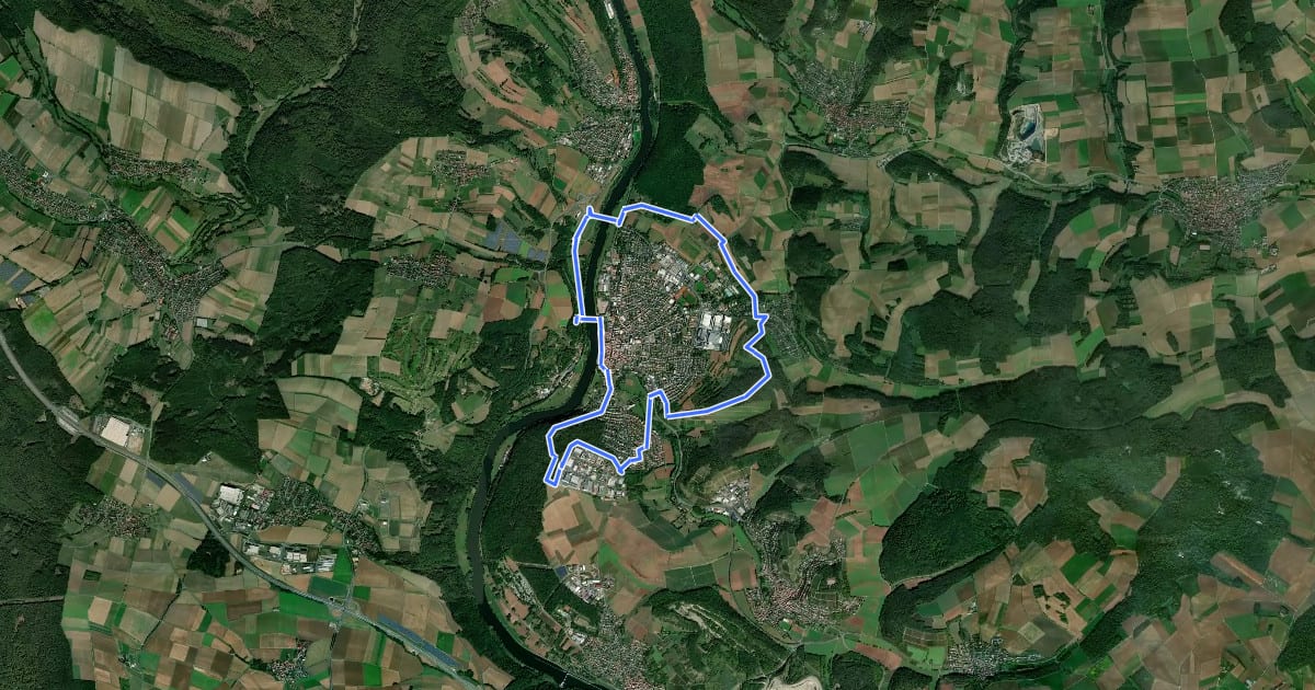 Маршрут Kulturweg Marktheidenfeld 4 на спутниковом снимке