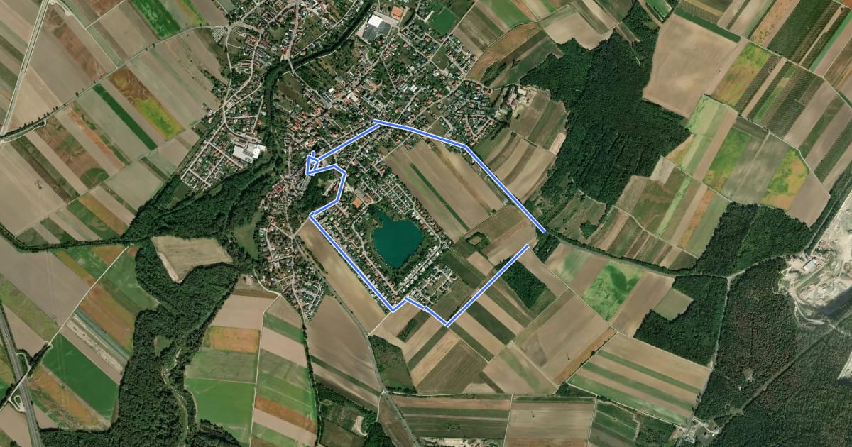 Маршрут Kulturweg Wimpassing an der Leitha на спутниковом снимке