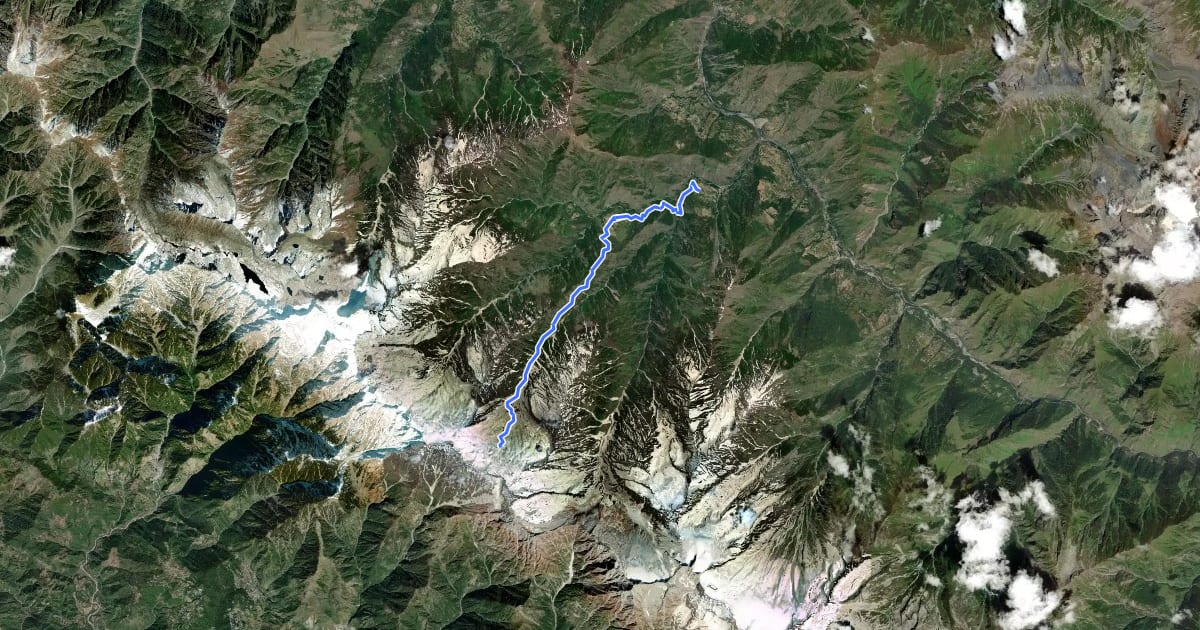 Маршрут Kundli Pass на спутниковом снимке