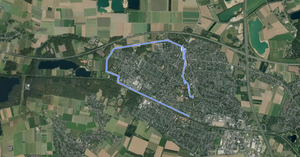 Маршрут Kunst- und Denkmalroute (Nord) на спутниковом снимке