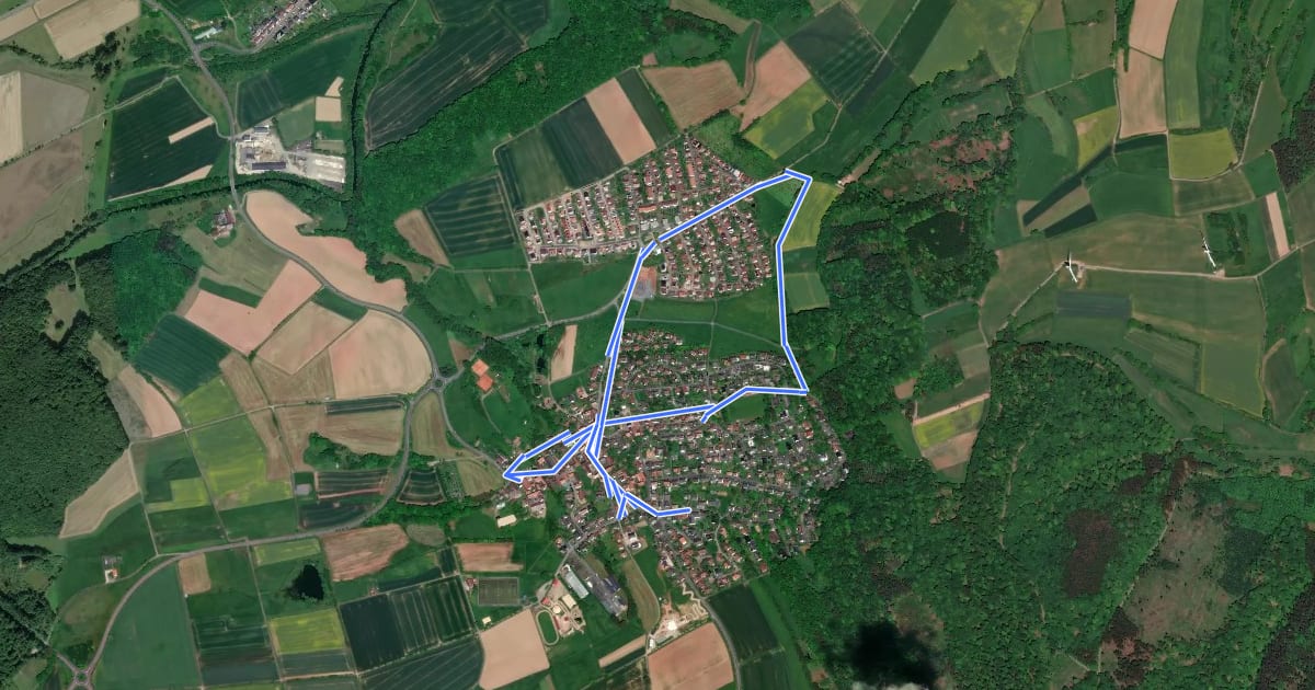Маршрут Kunst- und Kulturweg Michelbach на спутниковом снимке