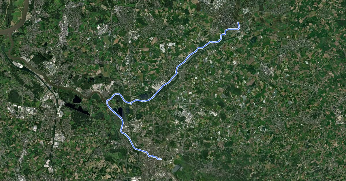 Маршрут Kunststedenroute - 08 - Lier - Mechelen на спутниковом снимке