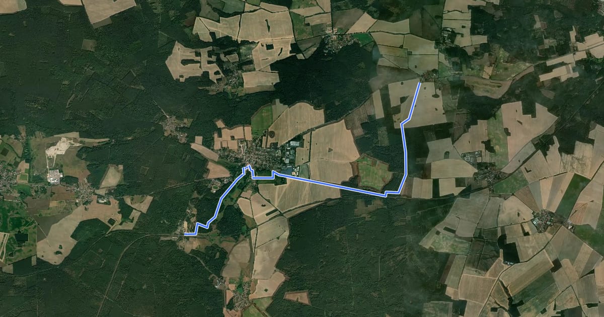 Маршрут Kunstwanderweg XR на спутниковом снимке