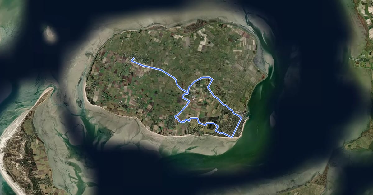 Маршрут Kunstweg на спутниковом снимке