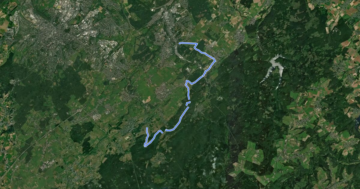 Маршрут Kupferroute на спутниковом снимке