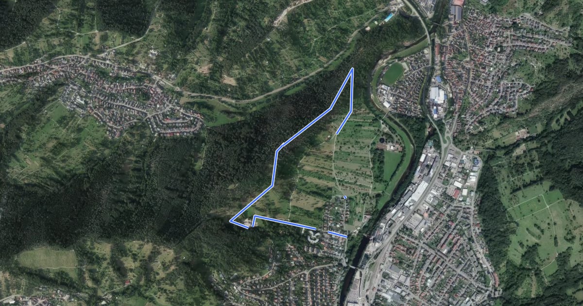 Маршрут Kuppelsteinweg на спутниковом снимке