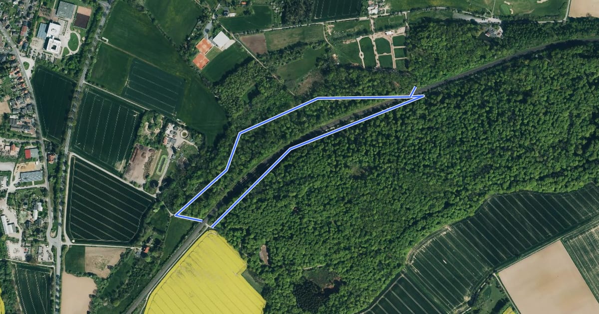 Маршрут Kurterrainweg 1 im Osterberg на спутниковом снимке