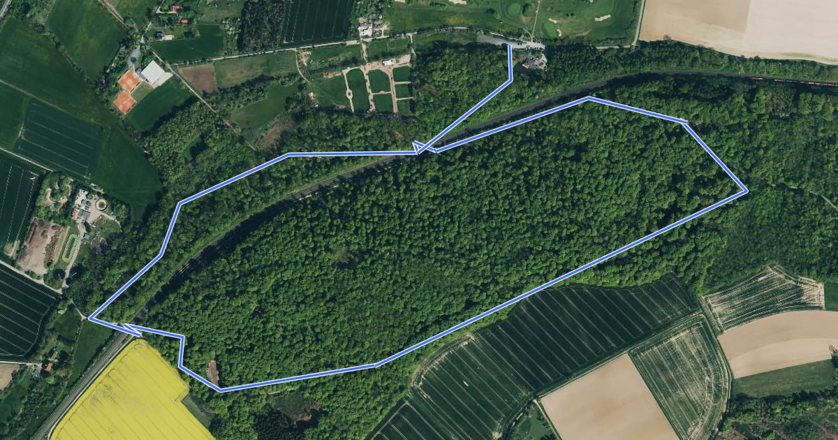 Маршрут Kurterrainweg 2 im Osterberg на спутниковом снимке