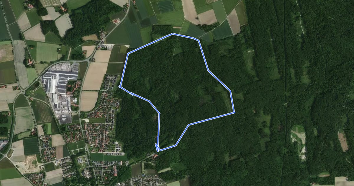 Маршрут Kurterrainweg 5 на спутниковом снимке
