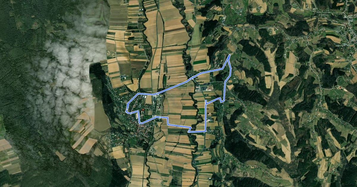 Маршрут Kuruzzenwanderweg (Stegersbach) на спутниковом снимке