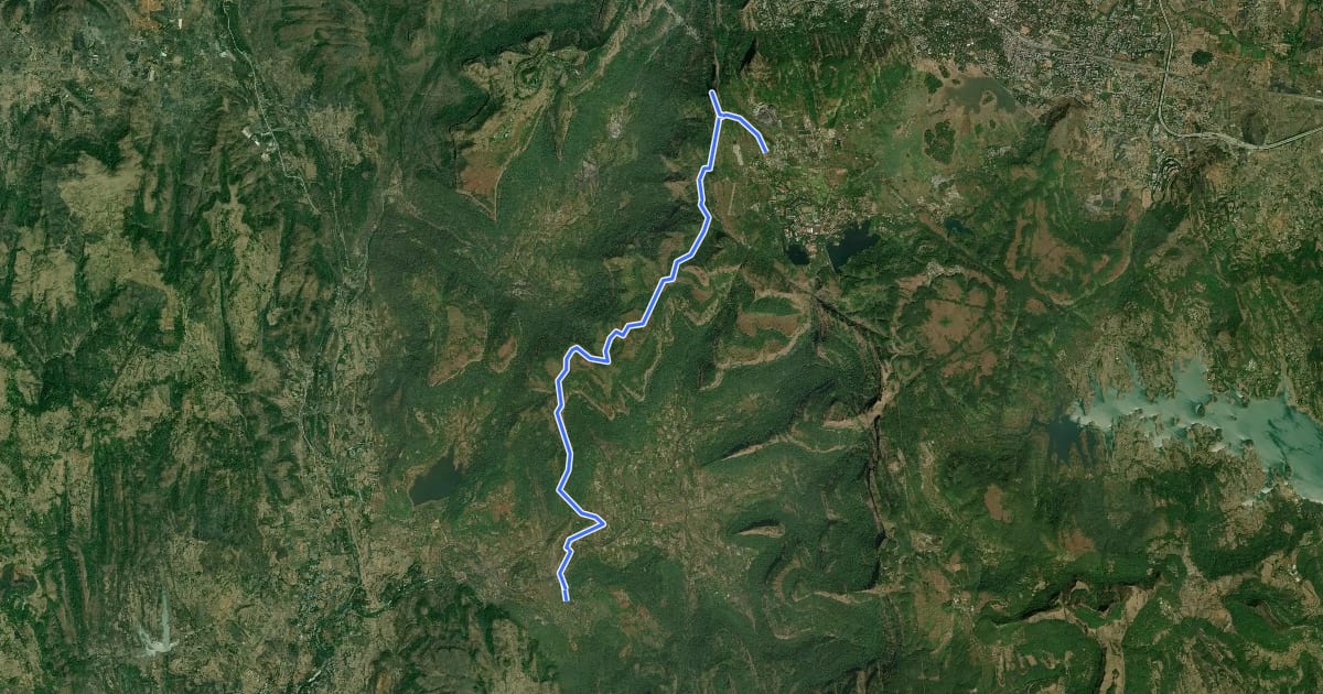 Маршрут Kurwande to Vasonde via Duke's Nose на спутниковом снимке