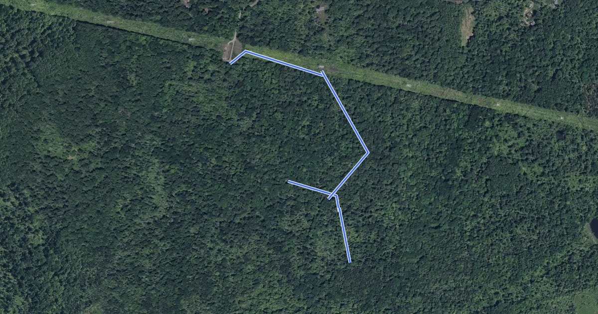 Маршрут Kuser Trail на спутниковом снимке
