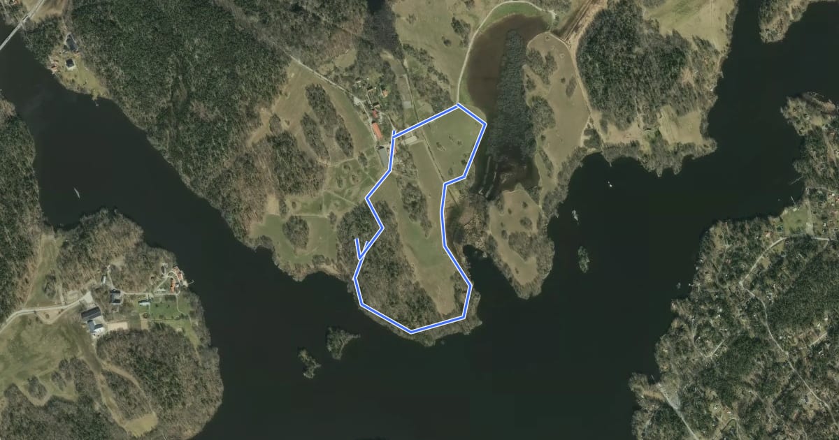 Маршрут Kvarnen runt на спутниковом снимке