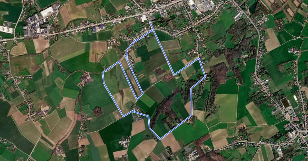 Маршрут Kwadeschuurwandelpad на спутниковом снимке