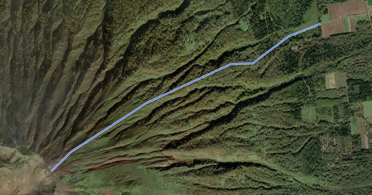 Маршрут 京極コース · Kyōgoku trail на спутниковом снимке