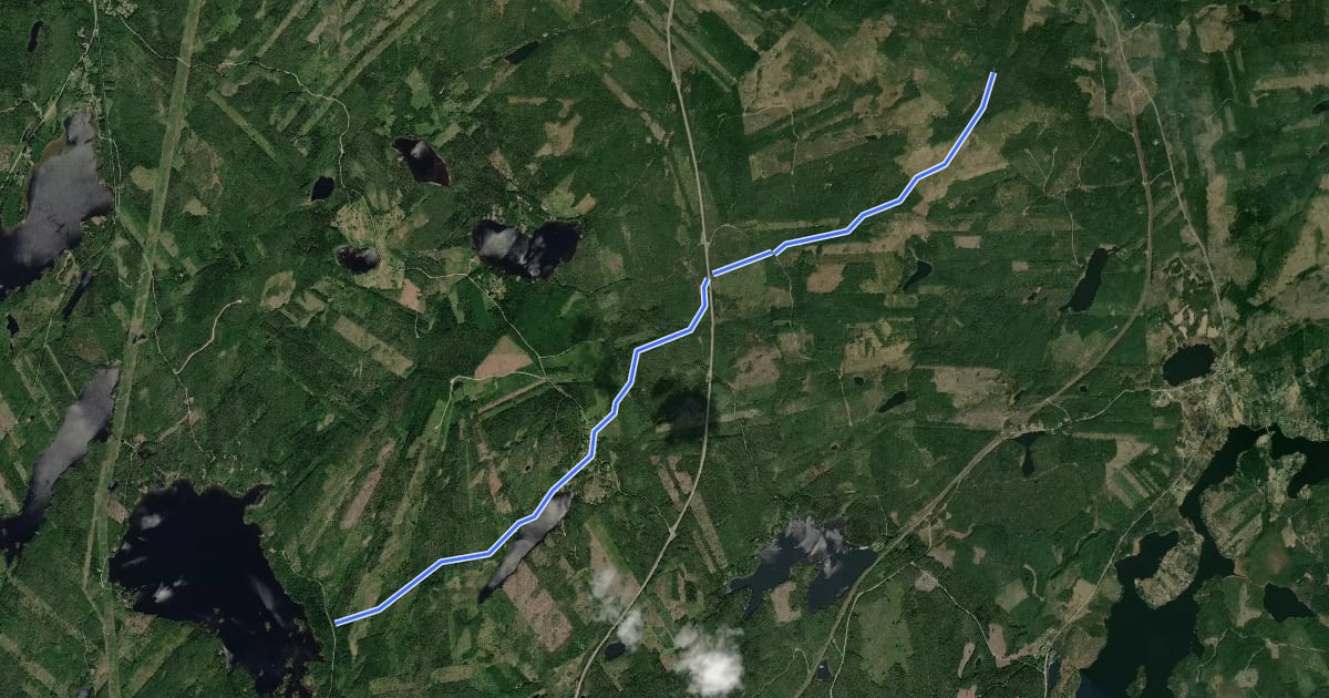Маршрут Kyrkstigen на спутниковом снимке