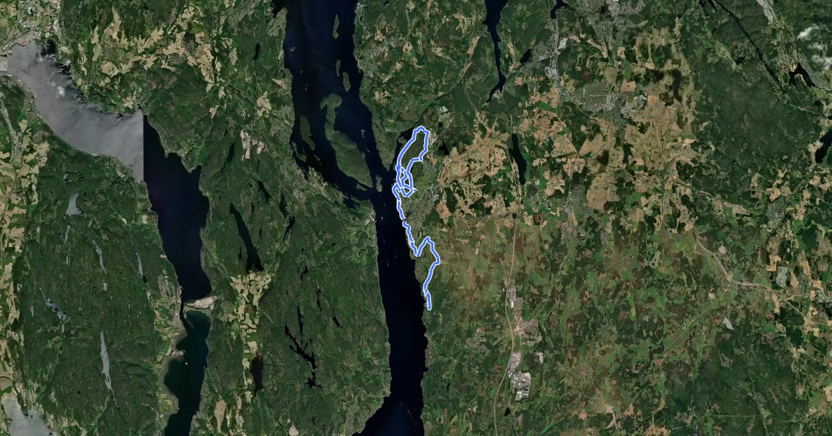 Маршрут Kyststien i Frogn (sør), Akershus на спутниковом снимке