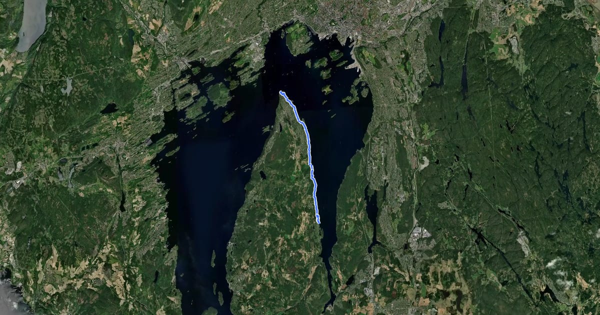Маршрут Kyststien i Nesodden (øst) на спутниковом снимке
