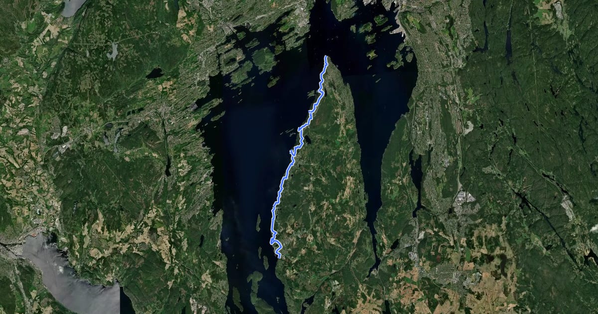 Маршрут Kyststien i Nesodden (vest) на спутниковом снимке