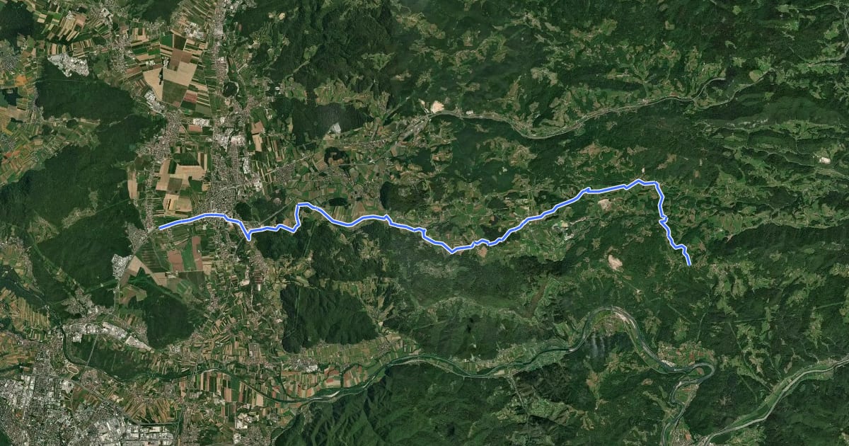 Маршрут L-042 Domžale-Krumperk-Moravče-Slivna на спутниковом снимке